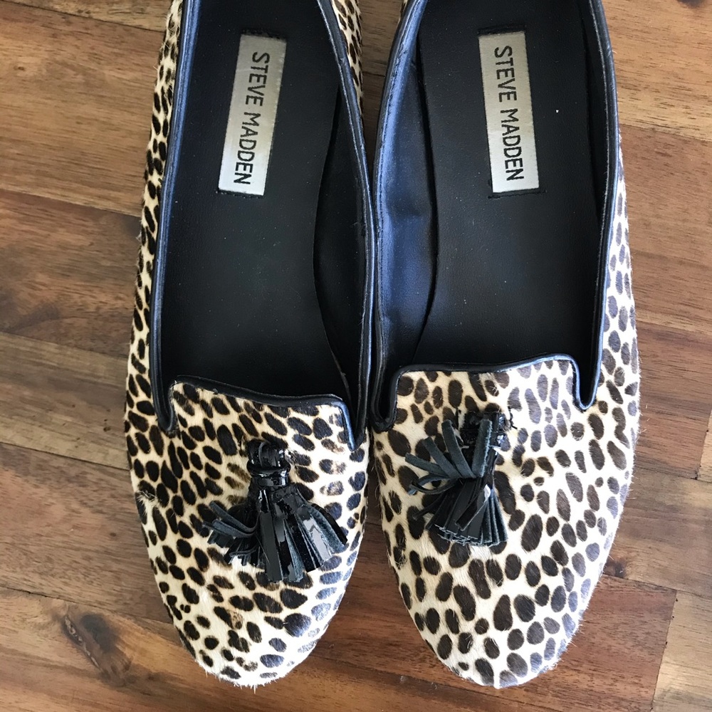 Steve Madden Leopard Loafers size 8